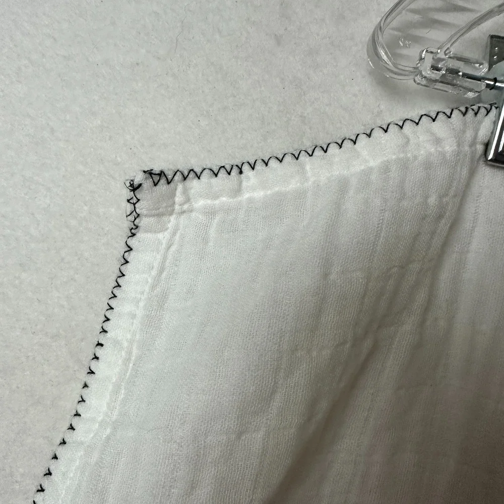Pottery Barn Modern‎ Baby Kids Organic Cotton Muslin Milestone Blanket 47x47